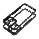 iPhone 16 ütésálló tok erősített peremmel, fekete