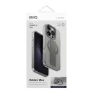 Uniq Heldro Max iPhone 16 Pro MagSafe tok kitámasztóval, átlátszó