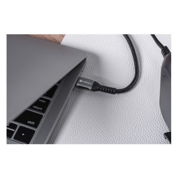 Forcell F-Energy C260 USB-C-USB-C QC4.0 töltő / adatkábel, PD 5A, 100W, 1,2m, fekete