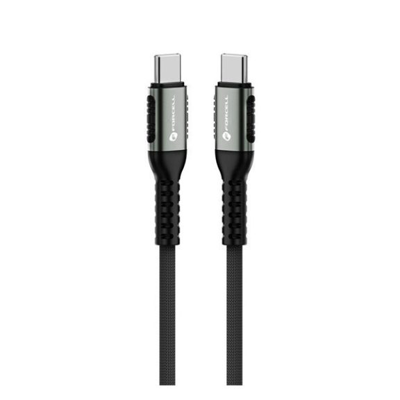Forcell F-Energy C260 USB-C-USB-C QC4.0 töltő / adatkábel, PD 5A, 100W, 1,2m, fekete