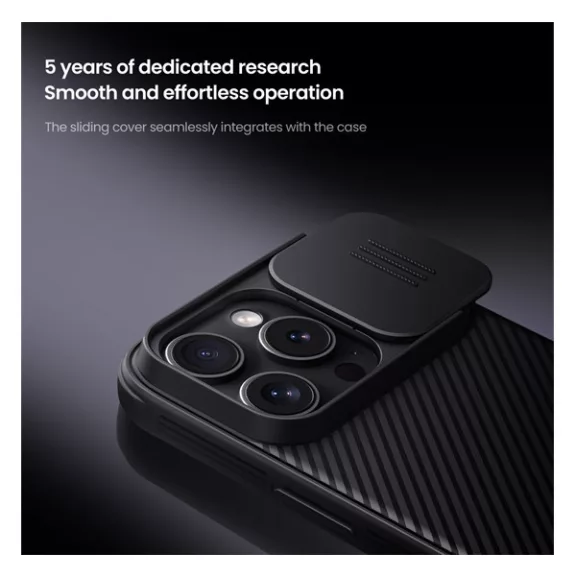 Nillkin CamShield Pro Apple iPhone 16 Pro műanyag hátlap tok, fekete