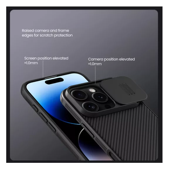 Nillkin CamShield Pro Apple iPhone 16 Pro műanyag hátlap tok, fekete