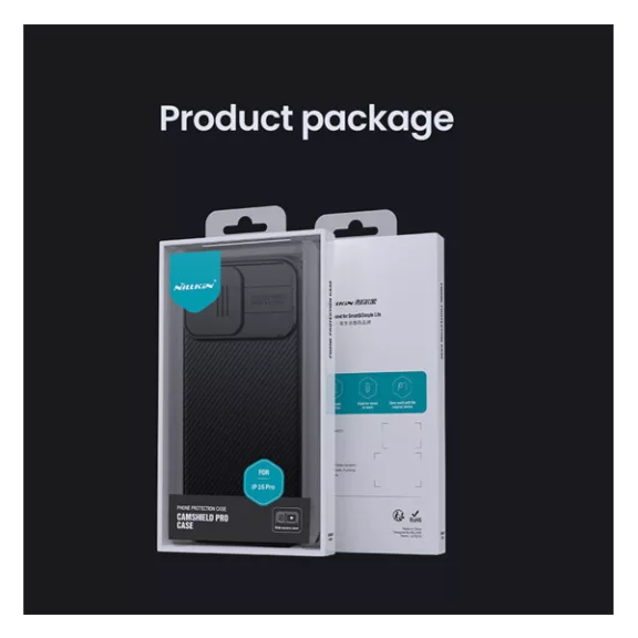Nillkin CamShield Pro Apple iPhone 16 Pro műanyag hátlap tok, fekete