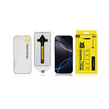   Tactical Impact Barrier Apple iPhone 16 Pro / 17 tempered glass kijelzővédő fólia felhelyező kerettel