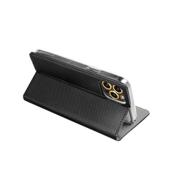 Magnet Motorola Moto G75 mágneses flip tok, fekete