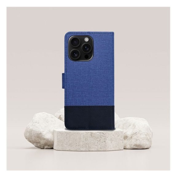 Gomma Xiaomi Redmi 14C flip/oldalra nyíló tok kártyatartó résszel, kék