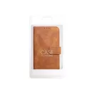 Tender Book Samsung Galaxy A34 5G flip/oldalra nyíló műbőr tok kártyatartó résszel, barna