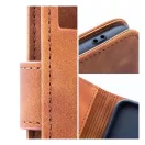 Tender Book Samsung Galaxy A34 5G flip/oldalra nyíló műbőr tok kártyatartó résszel, barna