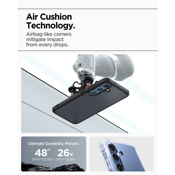 Spigen Ultra Hybrid Samsung Galaxy S25+ tok, Frost Black, fekete