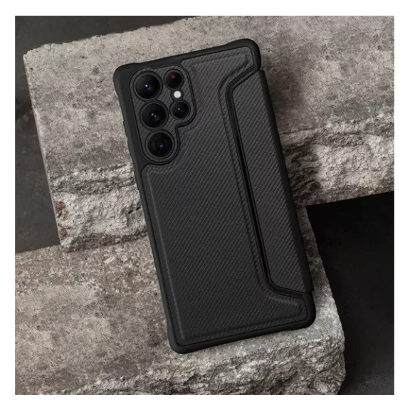 Razor book Apple iPhone 17e / iPhone 16e flip tok, fekete