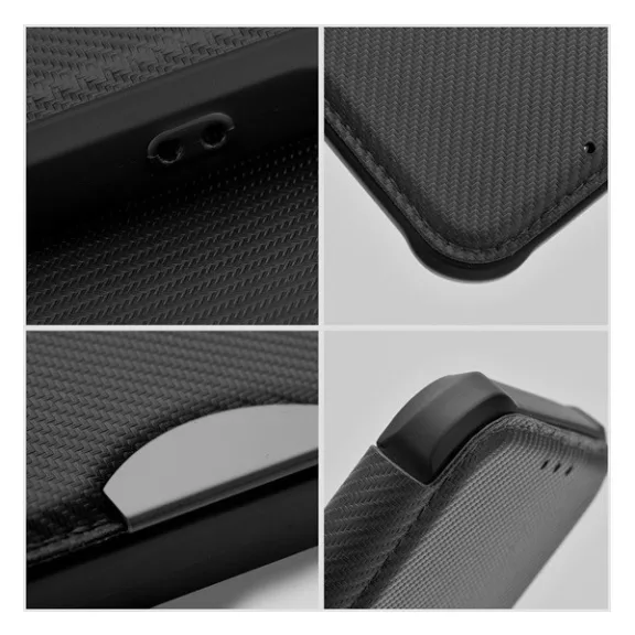 Razor book Apple iPhone 17e / iPhone 16e flip tok, fekete