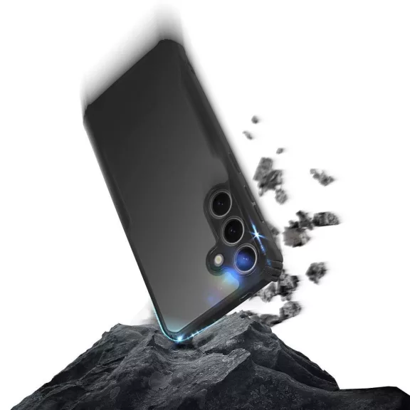 Samsung Galaxy A36 ütésálló tok erősített peremmel, fekete