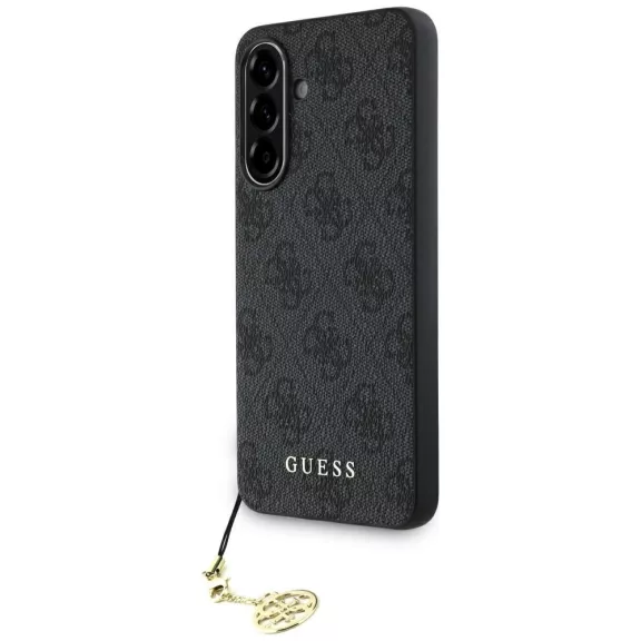 Guess 4G Charms Collection Samsung Galaxy A56 kemény hátlap tok, fekete