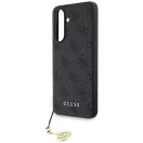 Guess 4G Charms Collection Samsung Galaxy A56 kemény hátlap tok, fekete