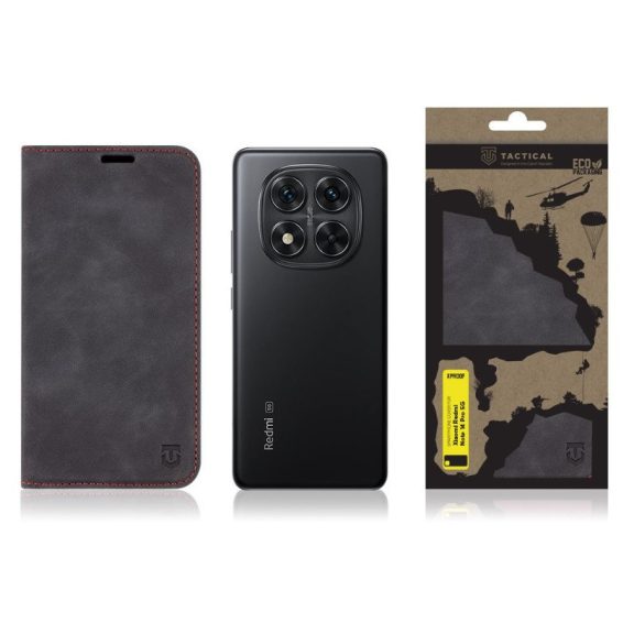 Tactical Xproof Xiaomi Redmi Note 14 Pro 5G / Poco X7 flip/oldalra nyíló tok, fekete