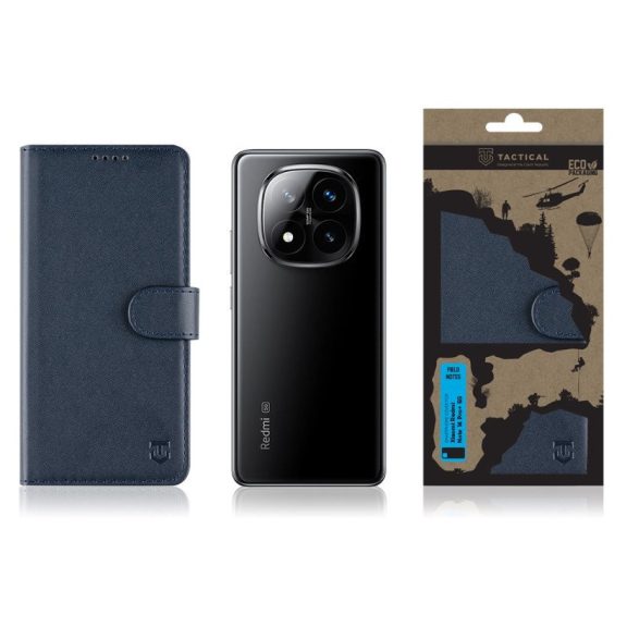 Tactical Field Notes Xiaomi Redmi Note 14 Pro+ flip tok, kék