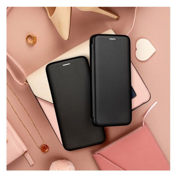 Forcell Elegance oldalra nyíló hátlap tok Xiaomi Redmi Note 13 4G, fekete