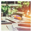 Forcell Elegance oldalra nyíló hátlap tok Xiaomi Redmi Note 13 4G, szürke