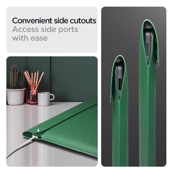 Spigen Valentinus S Laptop Sleeve tok, 14", zöld