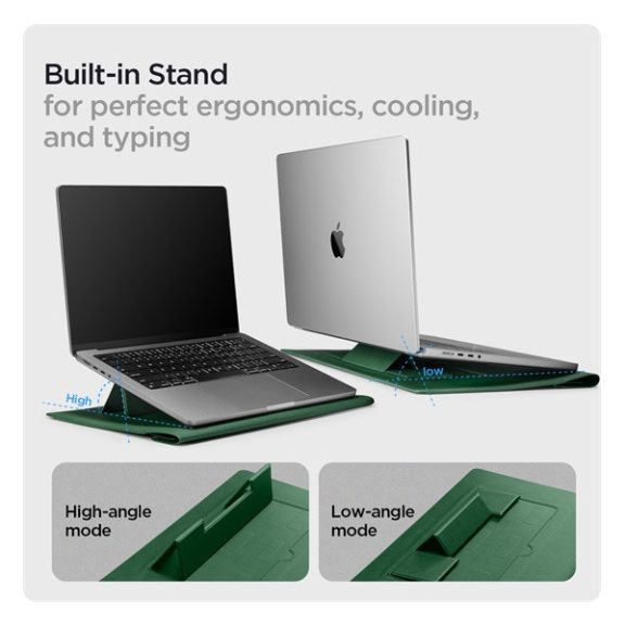 Spigen Valentinus S Laptop Sleeve tok, 14", zöld
