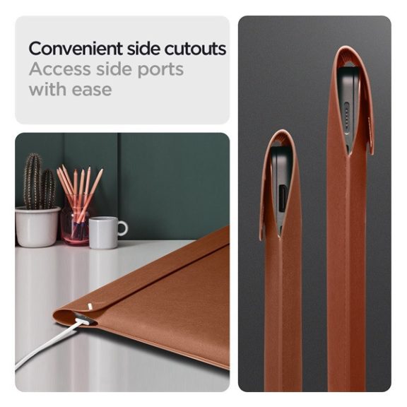 Spigen Valentinus S Laptop Sleeve tok, 16"  barna