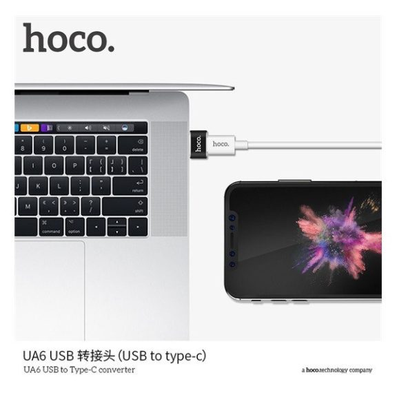 Hoco UA6 OTG adapter USB-A - USB-C, fekete