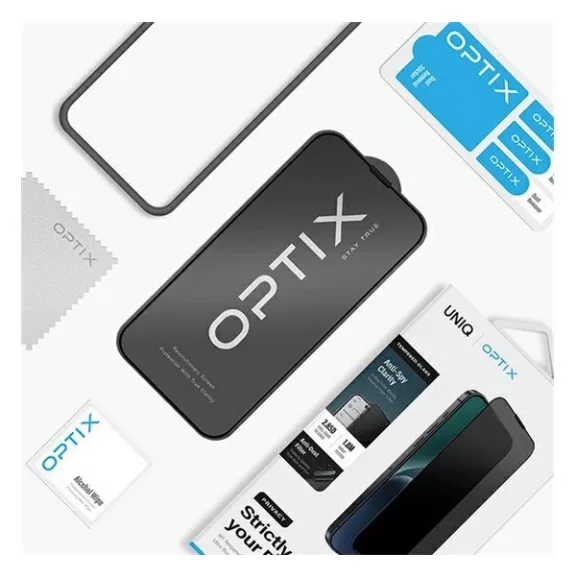 Uniq Optix Privacy Apple iPhone 15 Plus / iPhone 16 Plus tempered glass kijelzővédő üvegfólia