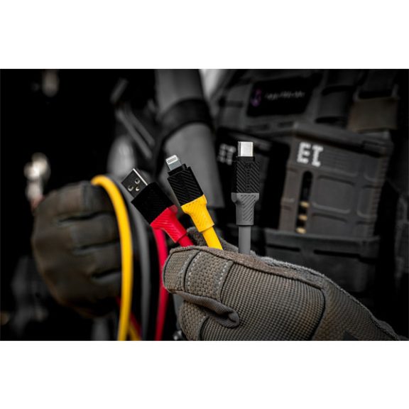 Tactical Fat Man USB / USB-C töltő- és adatkábel, 1m, piros