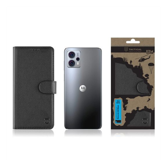 Tactical Field Notes Motorola G23 flip/oldalra nyíló tok, fekete