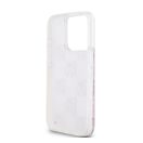 DKNY Liquid Glitter Checkered Pattern iPhone 15 Pro hátlap tok, rózsaszín