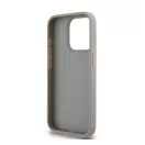 DKNY PU Leather Repeat Pattern Tonal Stripe iPhone 14 Pro hátlap tok, bézs