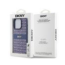 DKNY PU Leather Repeat Pattern Tonal Stripe iPhone 14 Pro Max hátlap tok, kék