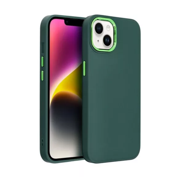 Frame Samsung Galaxy A55 5G közepesen ütésálló tok kameravédő kerettel, zöld
