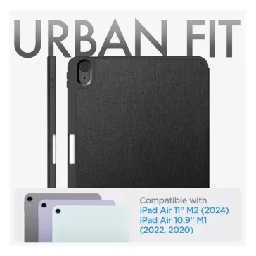   Spigen Urban Fit Apple iPad Air 11" (2024 / 2025 / 2026) / iPad Air 10.9" (2022 / 2020) tok, fekete