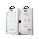 Karl Lagerfeld Grained PU Hotel RSG iPhone 15 Pro hátlap tok, ezüst