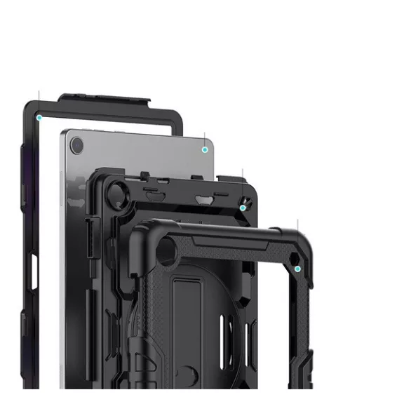 Tech-Protect Solid360 Samsung Galaxy A9+ tablet tok kitámasztóval, fekete