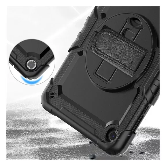 Tech-Protect Solid360 Samsung Galaxy A9+ tablet tok kitámasztóval, fekete