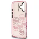 Karl Lagerfeld IML Multi K&CH Heads iPhone 16 hátlap tok, rózsaszín