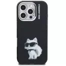 Karl Lagerfeld IML Aquarelle Choupette iPhone 16 Pro hátlap tok, fekete
