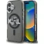 Karl Lagerfeld IML Glitter Karl and Choupette Sketch iPhone 16 MagSafe kompatibilis hátlap tok, fekete