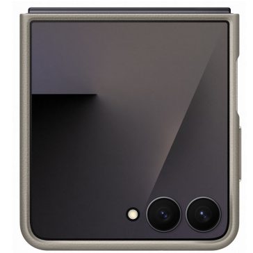   Samsung Galaxy Z Flip 7 KindSuit gyári vegán bőr tok, bézs
