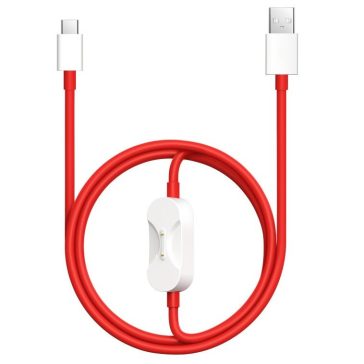   OnePlus SUPERVOOC 2in1 töltő és adatkábel, Oneplus okosóra kompatibilis töltővel, 8A, 1,2m, piros