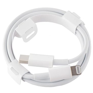   Apple USB-C-Lightning kábel, 1m, 96W, 4.7A, fehér, csomagolás nélkül (Bulk)