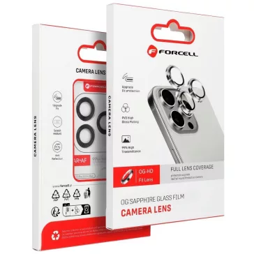   Forcell iPhone 14 Pro / 14 Pro Max tempered glass kamera védő üvegfólia, lila
