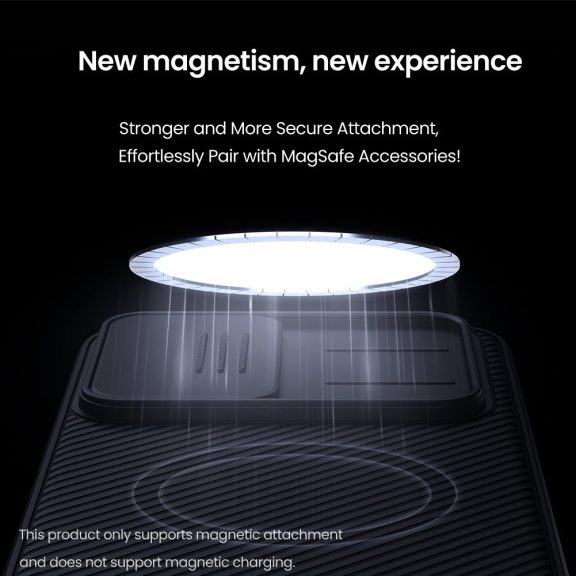 Nillkin Camshield PRO Poco F7 mágneses kemény hátlap tok, fekete