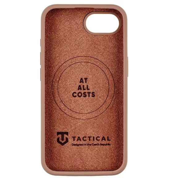 Tactical Magforce Beaver iPhone 17e / iPhone 16e prémium szilikon tok kameravédő peremmel, világosbarna