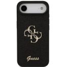 Guess PU Fixed Glitter 4G Metal Logo Apple iPhone Air (2025) hátlap tok, fekete