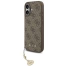 Guess 4G Charm Apple iPhone 17 Tone on Tone hátlap tok, barna