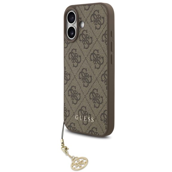 Guess 4G Charm Apple iPhone 17 Tone on Tone hátlap tok, barna