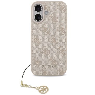   Guess 4G Charm Apple iPhone 17 Tone on Tone hátlap tok, rózsaszín